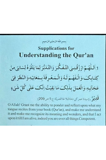 6010164 SUPPLICATIONS FOR UNDERSTANDING THE QURAN 411.00 0.80 328.80 mrw88i